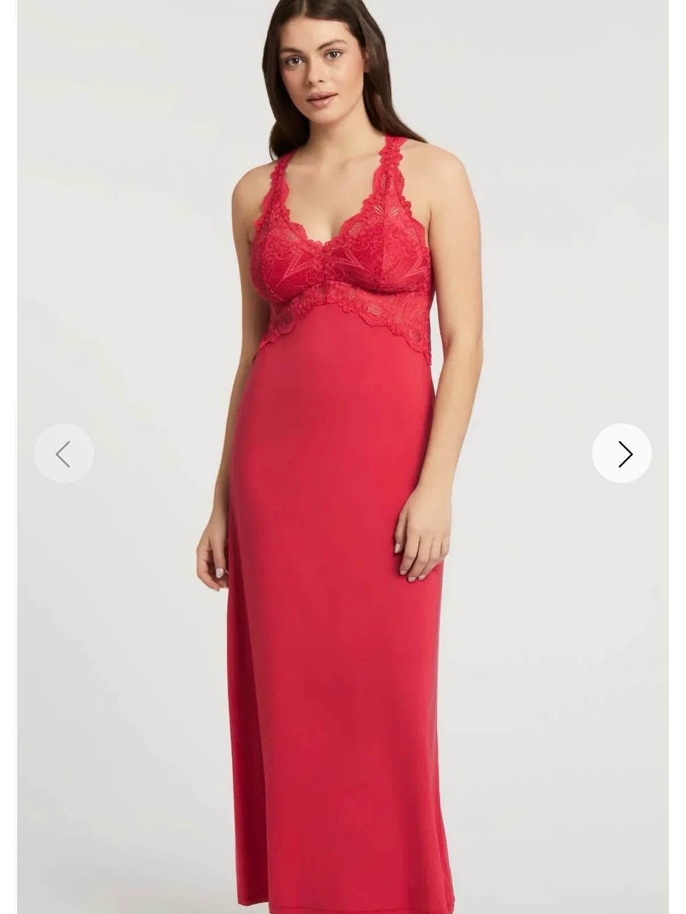 - Red FLEUR'T BELLE EPOQUE LACE T-BACK GOWN size M 🆕